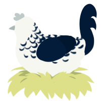 inkjet printer, a white and tumblr chicken with a half-lace pattern
