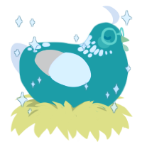 Seafoam, a turquoise and cream chicken with a neck-speckle pattern