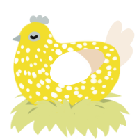 Lemon candy, a yellow and cream chicken with a speckle pattern