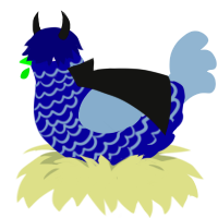 A lemon and bark chicken with a lace pattern