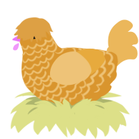 (unnamed), a orange and honey chicken with a lace pattern