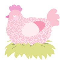 Roses, a rose chicken with a double-lace pattern