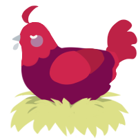 (unnamed), a wine and crimson chicken with a head pattern