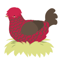 (unnamed), a crimson and bark chicken with a lace pattern