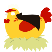 NULL, a ochre and russet chicken with a neck-band pattern