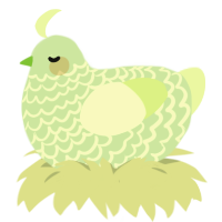 The Humble Honeydew, a gluppy and apple chicken with a lace pattern