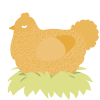 bee, a honey chicken with a double-lace pattern