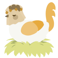 A white and honey chicken