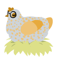 A mist and honey chicken with a speckle pattern