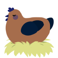 A brown and tumblr chicken