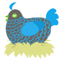(unnamed), a grey and sky chicken with a lace pattern