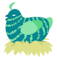 清湖, a teal and spring chicken with a bar pattern