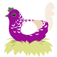 plum juice, a plum and cream chicken with a half-lace pattern