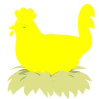 sour pop, a lemon and yellow chicken with a half-lace pattern
