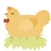 Hunny, a honey chicken with a lace pattern