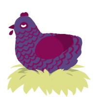 A overcast and wine chicken with a lace pattern
