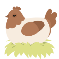 Musharoni, a cream and brown chicken with a head pattern