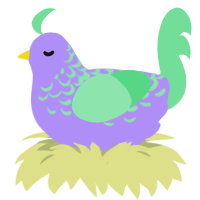 A lilac and spring chicken with a half-lace pattern