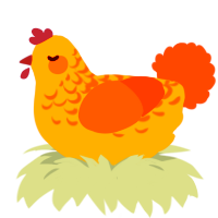 Runner, a brown and russet chicken with a half-lace pattern