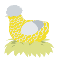 (unnamed), a yellow and mist chicken with a lace pattern
