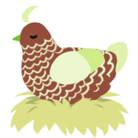 (unnamed), a russet and apple chicken with a lace pattern
