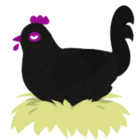 (unnamed), a sable and black chicken with a speckle pattern