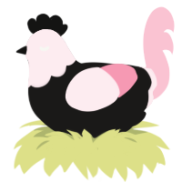 A sable and rose chicken with a head pattern
