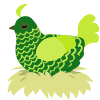 A leaf and lime chicken with a lace pattern