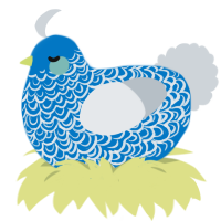 seven seas, a sapphire and mist chicken with a double-lace pattern