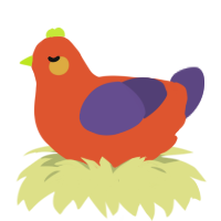 (unnamed), a vermilion and overcast chicken