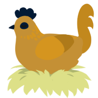 (unnamed), a gold and ochre chicken with a neck-speckle pattern