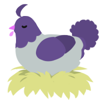 A silver and overcast chicken with a head pattern