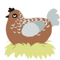 (unnamed), a brown and silver chicken with a half-lace pattern