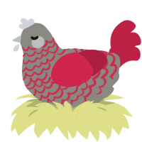 (unnamed), a ash and crimson chicken with a lace pattern