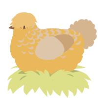 (unnamed), a honey and beige chicken with a half-lace pattern