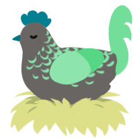 Murky Depths, a grey and spring chicken with a half-lace pattern