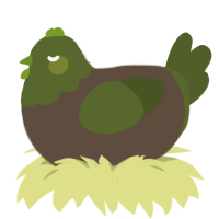(unnamed), a bark and olive chicken with a head pattern