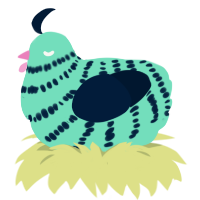 (unnamed), a mint and tumblr chicken with a bar pattern