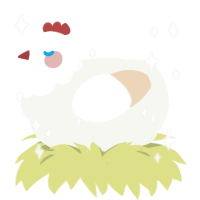 Mr Clean, a white and cream chicken with a head pattern