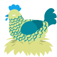 A lemon and sea chicken with a lace pattern