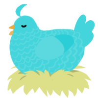 (unnamed), a aqua chicken with a lace pattern