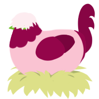 (unnamed), a rose and maroon chicken with a head pattern