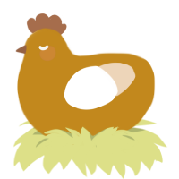 A ochre and cream chicken