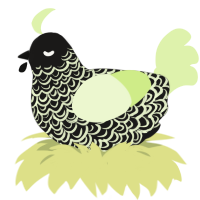 (unnamed), a sable and apple chicken with a double-lace pattern