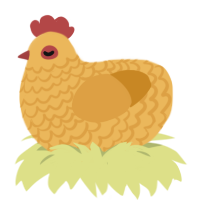 A honey and orange chicken with a lace pattern
