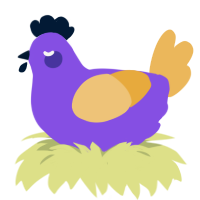 PL, a blurple and honey chicken