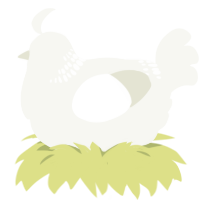 go white boy go, a white chicken with a neck-band pattern