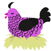 (unnamed), a orchid and sable chicken with a lace pattern
