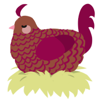 (unnamed), a russet and maroon chicken with a lace pattern