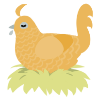 A honey chicken with a lace pattern